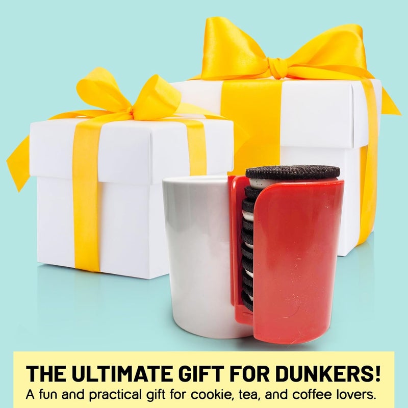 Kitchen Discovery Cup Cookie Holder Cookie Holder for Cup Hooks to Mugs and Milk Glasses to Keep Cookies and Biscuits in Dunking Reach – Cookies Holder, Tea Bag Caddy in Bright Plastic (2) - Image 5